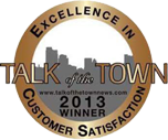 Talk of the Town 2013 Winner - Excellence in Customer Satisfaction